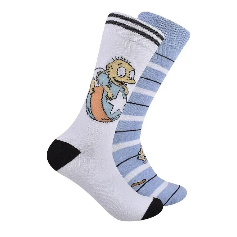Men's Crew Socks, White (2 Pack),‎ 6-12